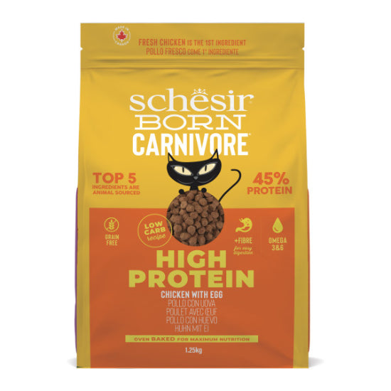 Schesir Born Carnivore Cat Adult Chicken & Egg Cat Food