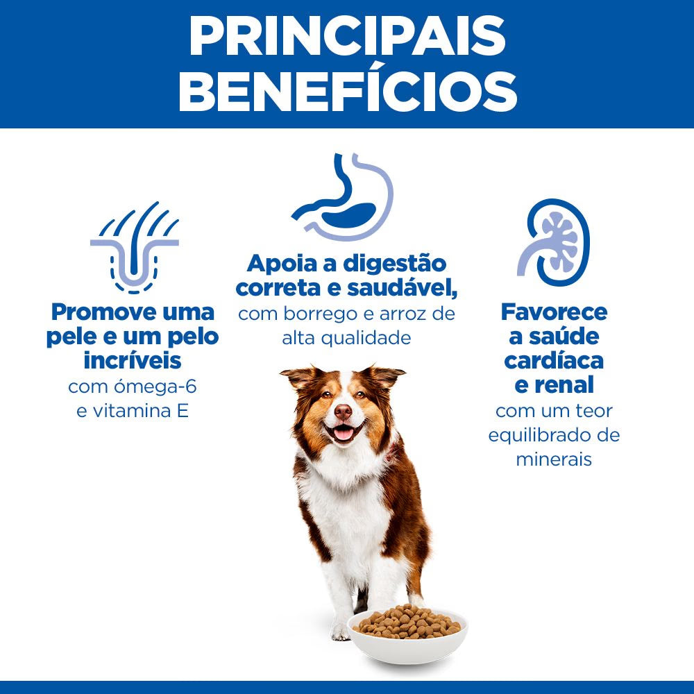 Hills Science Plan Medium Mature Adulto 7+ Cão Borrego e Arroz - Ração seca para cão