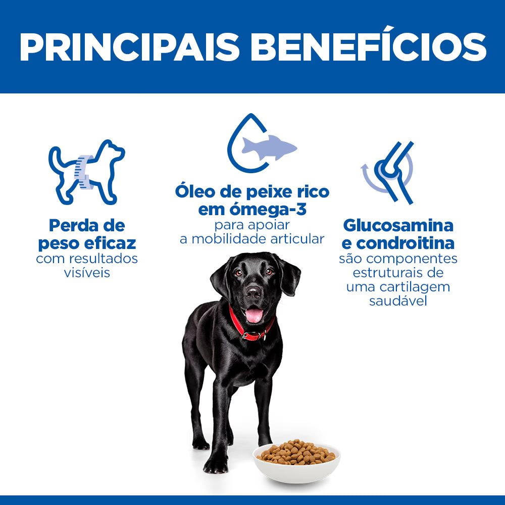 Hills Science Plan Perfect Weight & Active Mobility Cão Adulto Raça Grande Frango - Ração seca para cão para controlo de peso e suporte articular