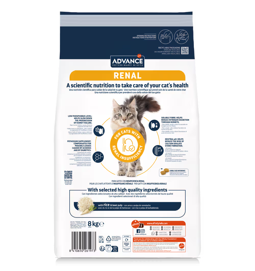 Advance Vet Gato Renal - Pienso seco para gato para insuficiencia renal