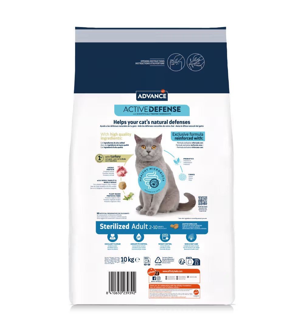 Advance Sterilized Gato Pavo y Cebada - Pienso seco para gato esterilizado