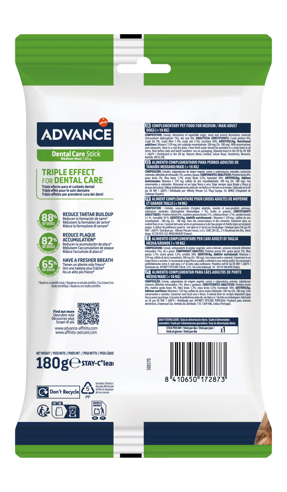 Galletas dentales Advance Dog Stick Medium & Maxi