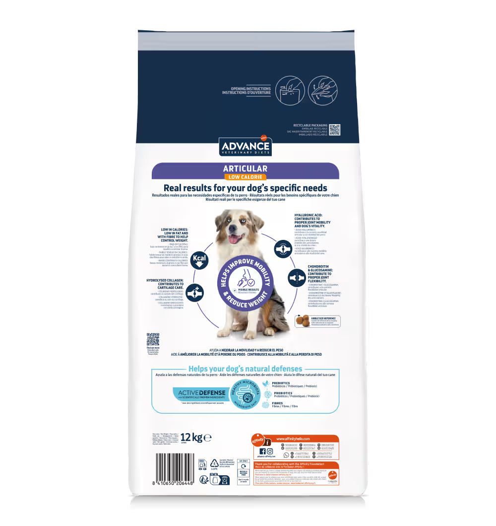 Advance Vet Articular Low Calorie Perro Pollo - Pienso seco para perro para soporte articular y control de peso