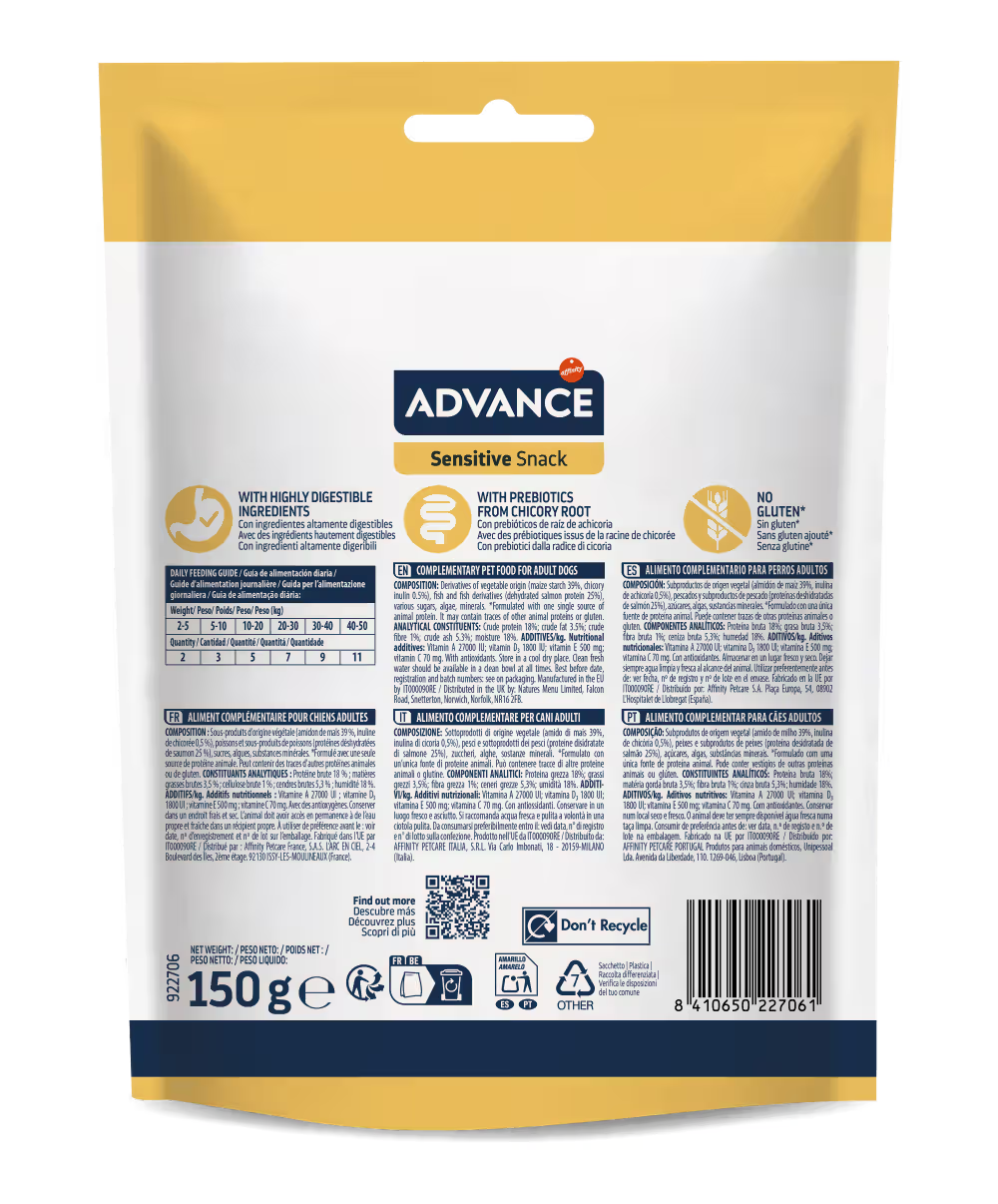 Biscoitos para cão Advance Dog Sensitive Snack