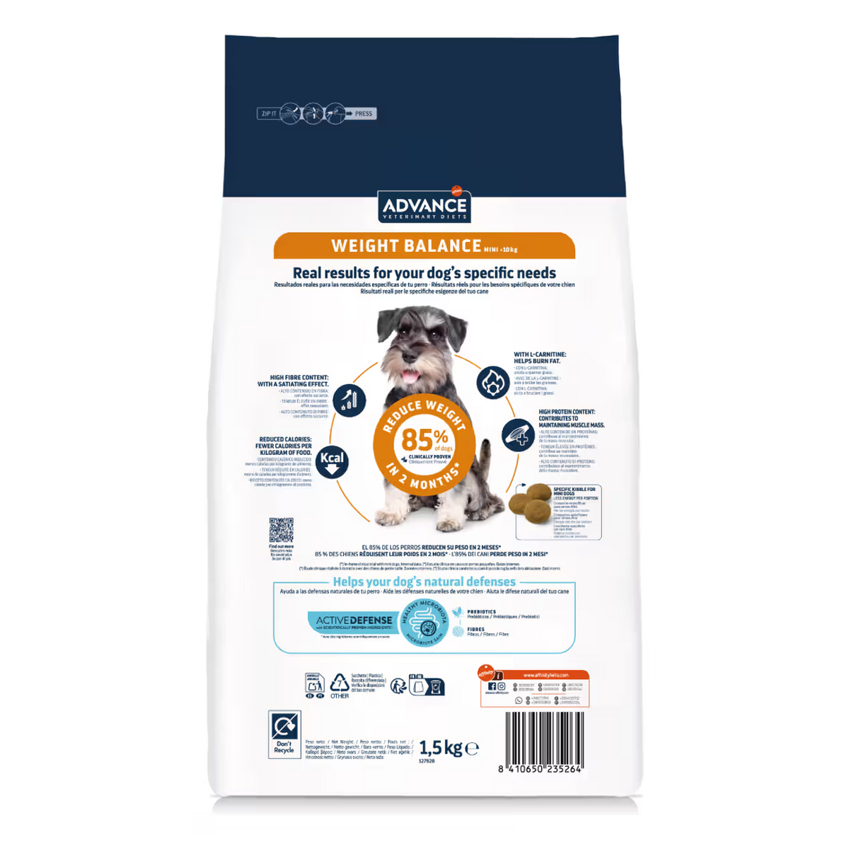 Advance Vet Mini Weight Balance Dog Poultry - Dry food for dogs for weight control