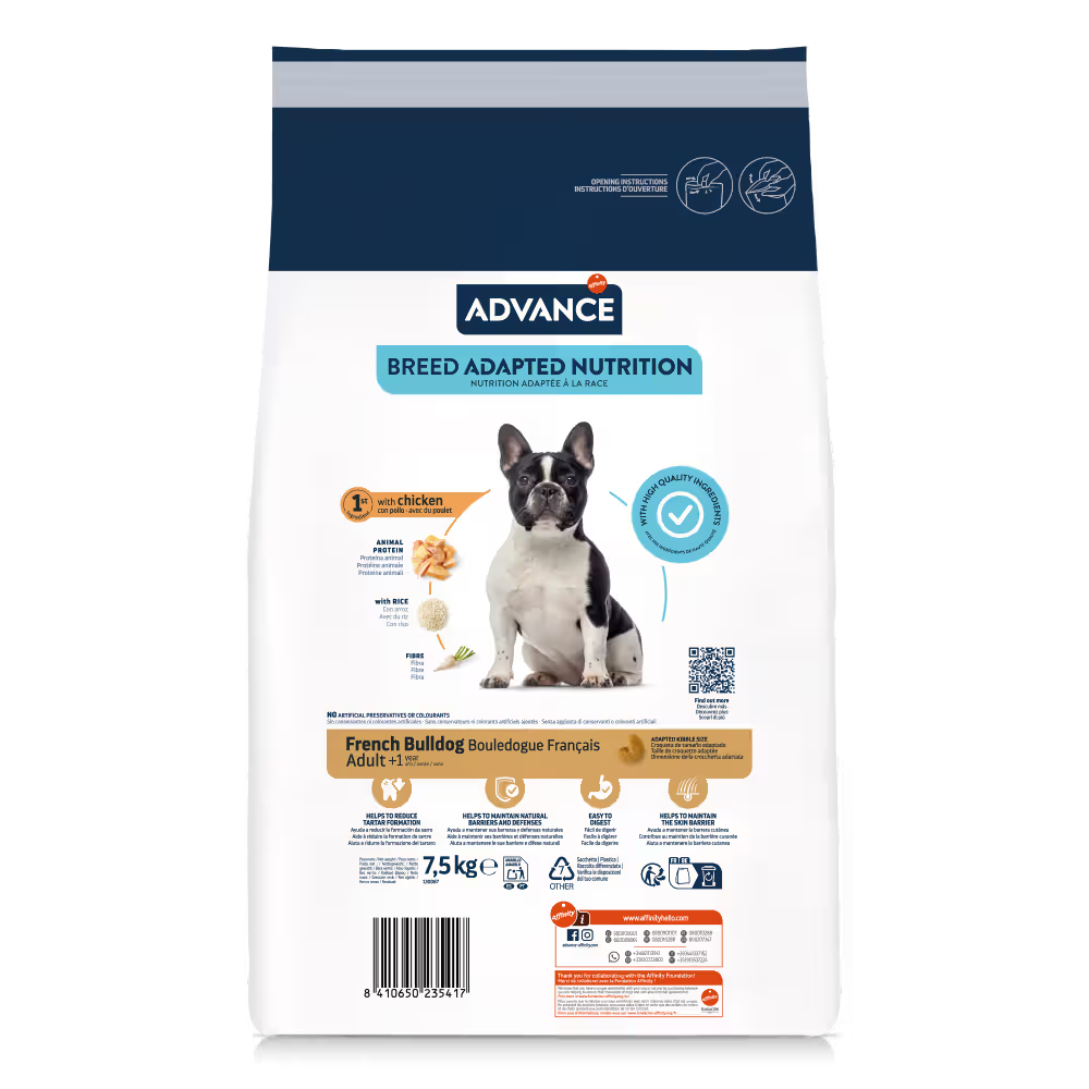 Advance Adult Dog French Bulldog Chicken and Rice - Dry food for dogs
