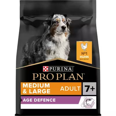 Alimento Pro Plan para perros adultos medianos y grandes de 7 años o más, con pollo y protección contra la edad | 14 kg
