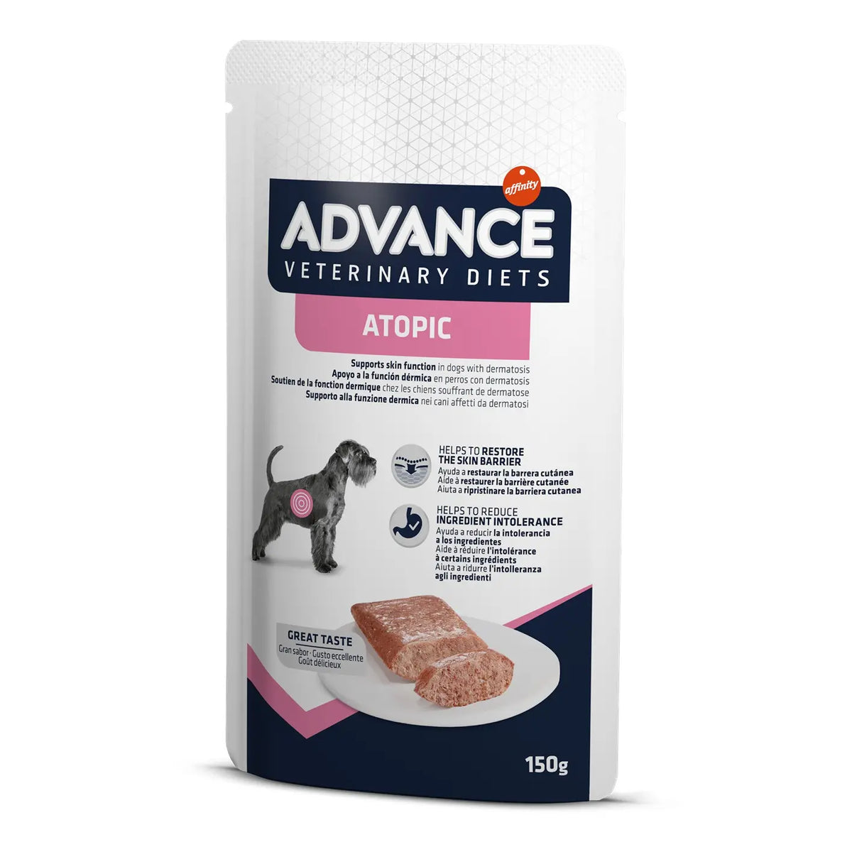 Advance Vet Perro Adulto Pequeño Atópico y Sensibilidad Alimentaria - Comida húmeda para perro con dermatitis y alergias