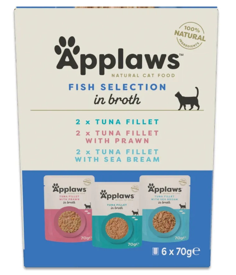 Applaws CAT SOBRE SELEC PESCADO CALDO MULTI - Comida húmeda para gato con pescado