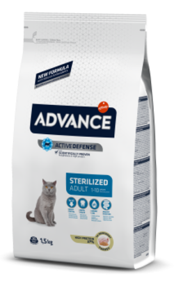 Ração para Gatos Advance Cat Sterilized | Turkey & Barley | 3 kg