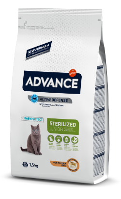 Ração para Gatos Advance Cat Junior Sterilized | Chicken & Rice | 1,5 kg