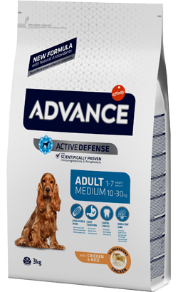 Ração para Cão Advance Dog Medium Adult Chicken & Rice | 3 kg