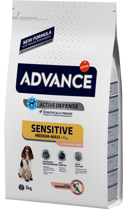 Ração para Cão Advance Dog Medium & Maxi Adult Sensitive Salmon & Rice | 3 kg