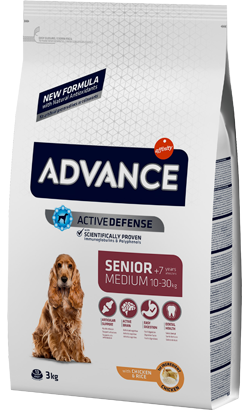 Ração para Cão Advance Dog Medium Senior +7 Chicken & Rice | 3 kg
