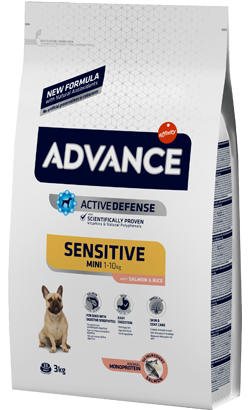 Ração para Cão Advance Dog Mini Sensitive Salmon & Rice | 3 kg