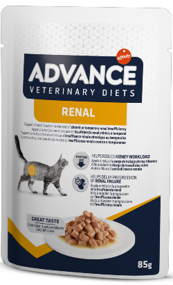 Ração Veterinária para Gatos Advance Vet Cat Renal | Wet (Saqueta) | Cx c/ 12 saquetas 85 g