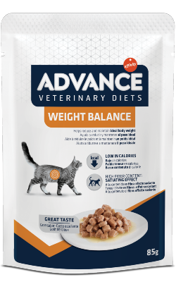 Ração Veterinária húmida para Gatos Advance Vet Cat Weight Balance | Wet (Saqueta) | Cx c/ 12 saquetas 85 g