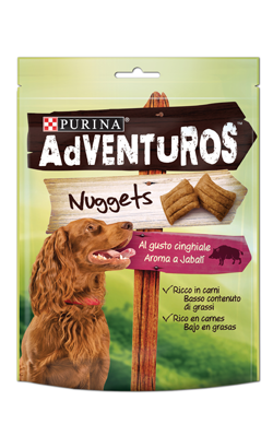 Biscoitos para cão Adventuros Nuggets Boar Flavour | 6 x 90 g