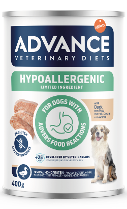 Alimentação Veterinária húmida para Cão Advance Vet Dog Hypoallergenic Duck | Wet (Lata) | 400 g