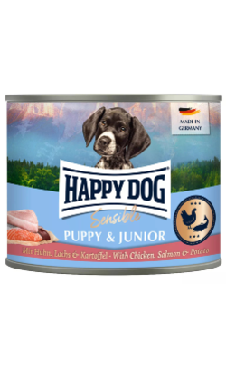Alimento Húmido para Cão Happy Dog Sensible Puppy Salmão | Wet (Lata) | 200 g