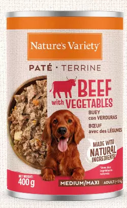 Natures Variety Paté Medium Maxi Cão Adulto Vaca e Vegetais Grain-Free - Ração húmida para cão