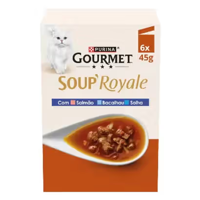 Gourmet Soup Royale Multipack Adult and Senior Cat Salmon, Plaice and Cod - Wet cat food
