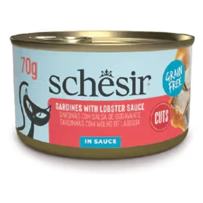 Schesir Gato Adulto Grain-Free Sardina y Langosta - Comida húmeda para gato