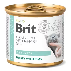 Brit Veterinary Diet Struvite Adult Cat Grain-Free Turkey and Pea - Wet food for cats with urinary problems