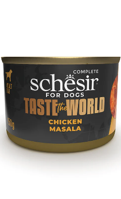 Alimento húmido para Cães Schesir Dog Taste the World Frango Masala | 8 x 150 g
