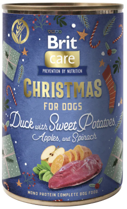 Alimento húmido para Cão Brit Care Dog Christmas Duck & Sweet Potatoes| Natal 2025 | Wet (Lata) | 400 g