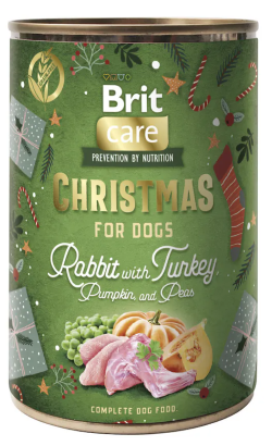 Alimento húmido para Cão Brit Care Dog Christmas Rabbit & Turkey | Natal 2025 | Wet (Lata) | 400 g