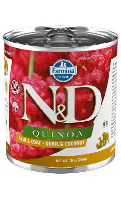 Alimento húmido para Cão N&D Quinoa Dog Skin & Coat Herring & Coconut | Wet (Lata) | 6 x 285 g