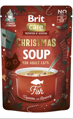 Alimento húmido para Gato Brit Care Cat Christmas Fish Soup | Natal 2025 | Wet (Saqueta) | 5 x 75 g
