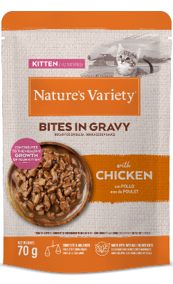 Alimento húmido para Gatos Natures Variety Cat Pedaços em Molho Kitten Frango | Wet (Saqueta) | 28 x 70 g