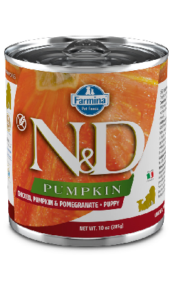 Alimento húmido para cão N&D Pumpkin Dog Chicken, Pumpkin & Pomegranate Puppy | Wet (Lata) | 6 x 285 g