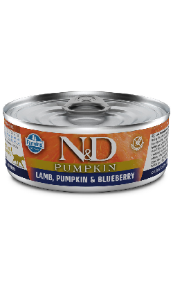 Alimento húmido para gato N&D Pumpkin Cat Lamb, Pumpkin & Blueberry| Wet (Lata) | 70 g