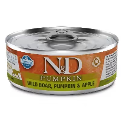 N&D Pumpkin Adult Cat Grain-Free Wild Boar, Pumpkin and Apple - Wet cat food