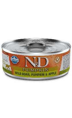 Alimento húmido para gato N&D Pumpkin Cat Wild Boar, Pumpkin & Apple| Wet (Lata) | 70 g