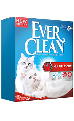 Areia Auto Aglomerante Ever Clean Multiple Cat | 6 Litros