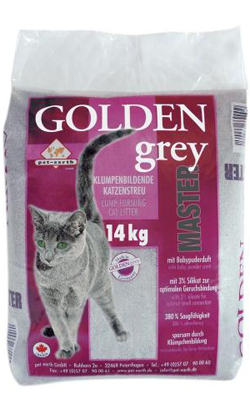 Areia para Gatos Auto Aglomerante Golden Grey Master | 14 kg