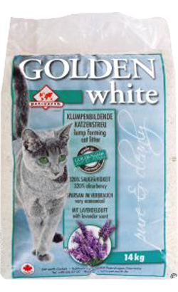Areia para Gatos Auto Aglomerante Golden White | 14 kg