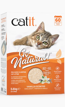 Areia para Gatos Auto Aglomerante Catit Go Natural Casca de Ervilha | Baunilha | 5,6 kg