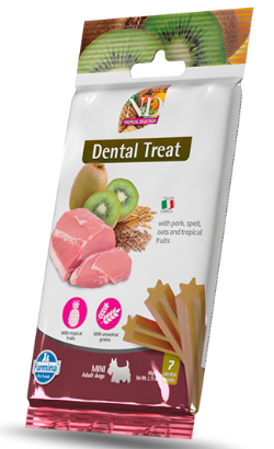 Biscoitos para cão N&D Tropical Selection Dog Dental Treat Pork Adult Mini | 60 g