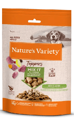 Biscoitos para cão Natures Variety Dog Freeze Dried Toppers Lamb | 40 g