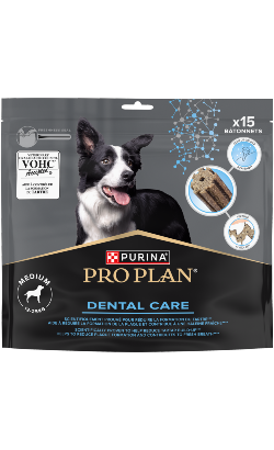 Biscoitos para cão Pro Plan Dental Care Medium Dog | 15 sticks
