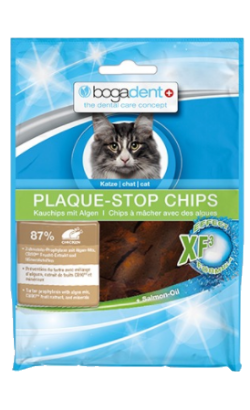 Biscoitos Bogadent Gato Plaque-Stop Chips Frango para Gatos | 50  gr