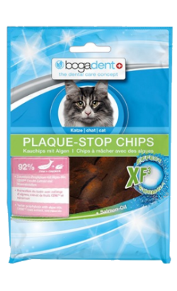 Biscoitos Bogadent Gato Plaque-Stop Chips Peixe para Gato | 50 Gr