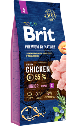 Ração para Cão Brit Premium by Nature Junior Small Dog | 8 kg