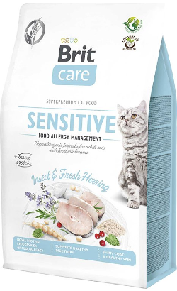 Ração para Gatos Brit Care Cat Grain Free Sensitive Food Allergy Management | Insect & Herring | 2 kg