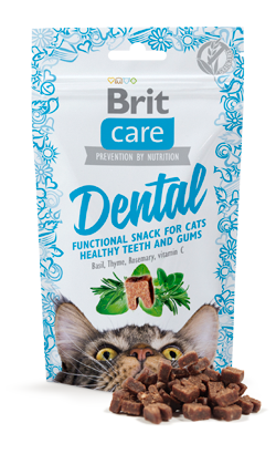 Biscoitos Brit Care Cat Snack Dental para Gato | 50 g